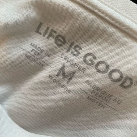 Life is Good Crusher Tropical Beach Long Sleeve Cotton Tee Size MED - Picture 6 of 6